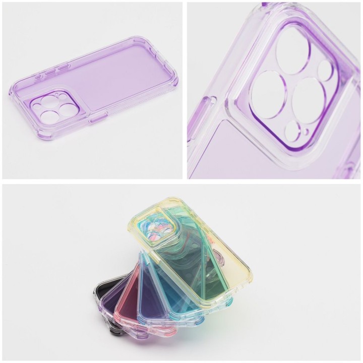 Etui na iPhone 17 AIR Matrix Clear jasnofioletowe