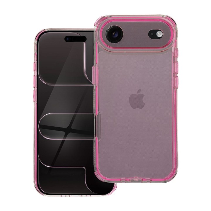 Чохол для iPhone 17 AIR Matrix Clear пудрово-рожевий
