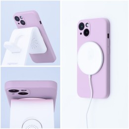 Чохол для iPhone 17 Silicone Mag Cover сумісний із MagSafe (big hole) рожевий