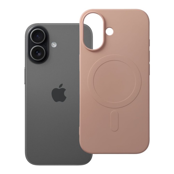 Чохол для iPhone 17 Silicone Mag Cover сумісний із MagSafe (big hole) рожевий