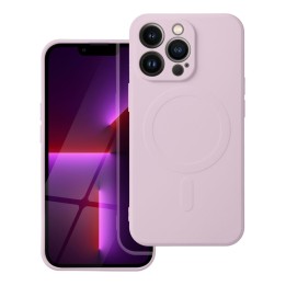 Etui na iPhone 17 Pro Max / 18 Pro Max (low camera edge) Silicone Mag Cover zgodne z MagSafe (big hole) różowe