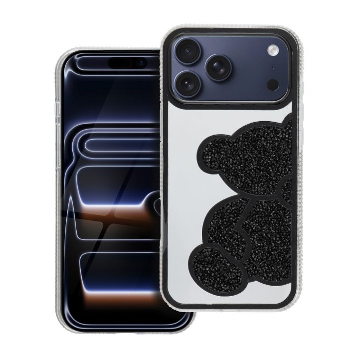 Чехол для iPhone 17 Pro Max / 18 Pro Max (low camera edge) Teddy Bear черный