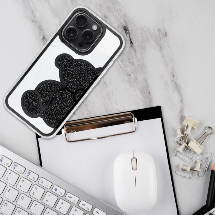 Etui na iPhone 17 Pro Max / 18 Pro Max (low camera edge) Teddy Bear czarne