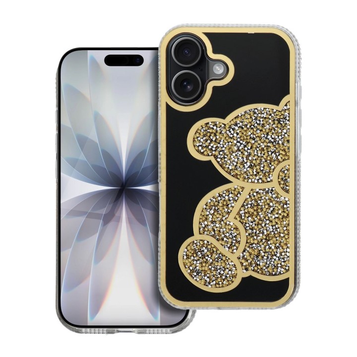 Etui na iPhone 17 Teddy Bear złote