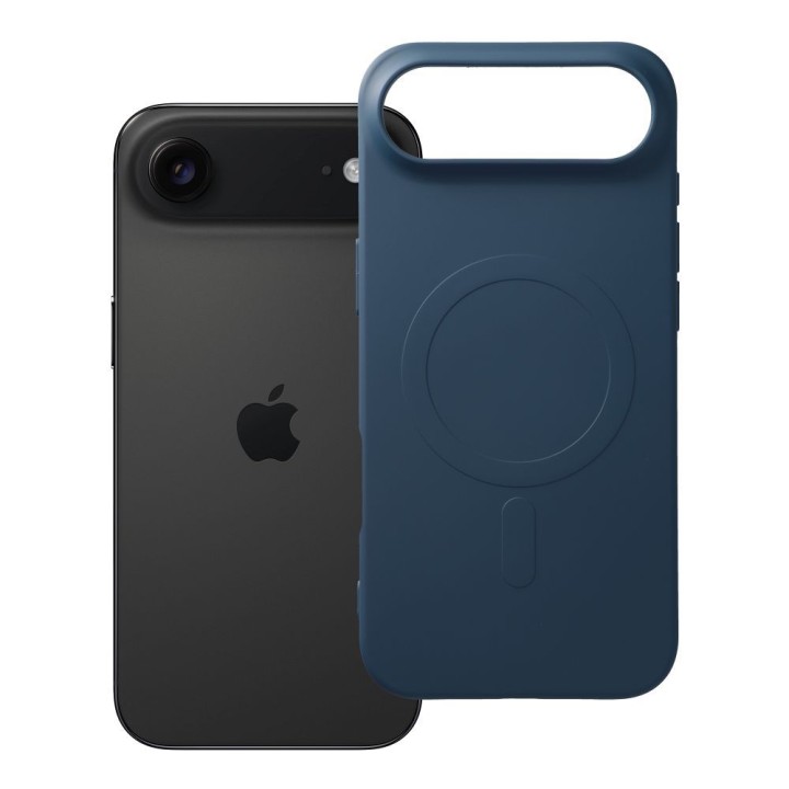 Case for iPhone 17 AIR Silicone Mag Cover compatible with MagSafe (big hole) blue