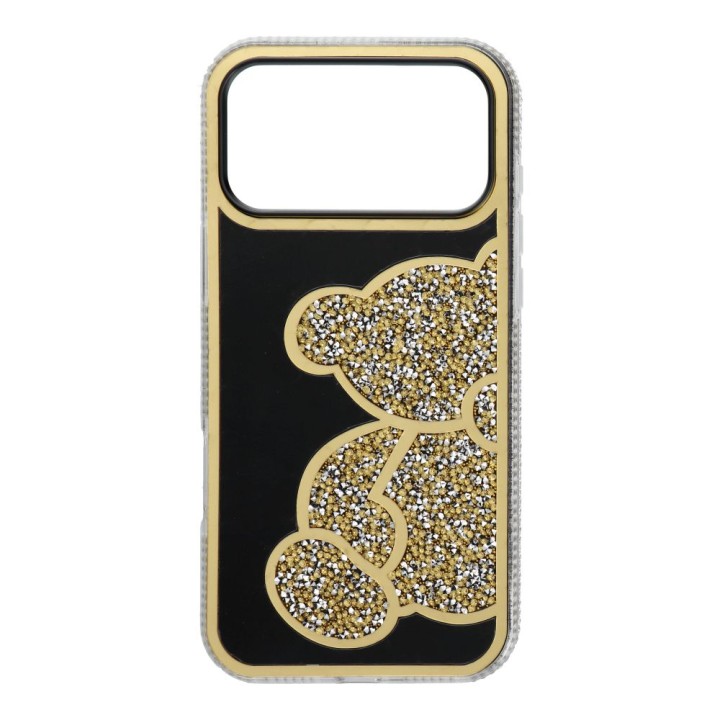 Чехол для iPhone 17 Pro Max / 18 Pro Max (low camera edge) Teddy Bear золотой