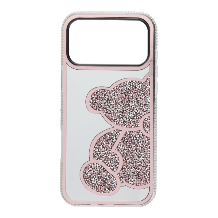Чохол для iPhone 17 Pro Max / 18 Pro Max (low camera edge) Teddy Bear рожевий