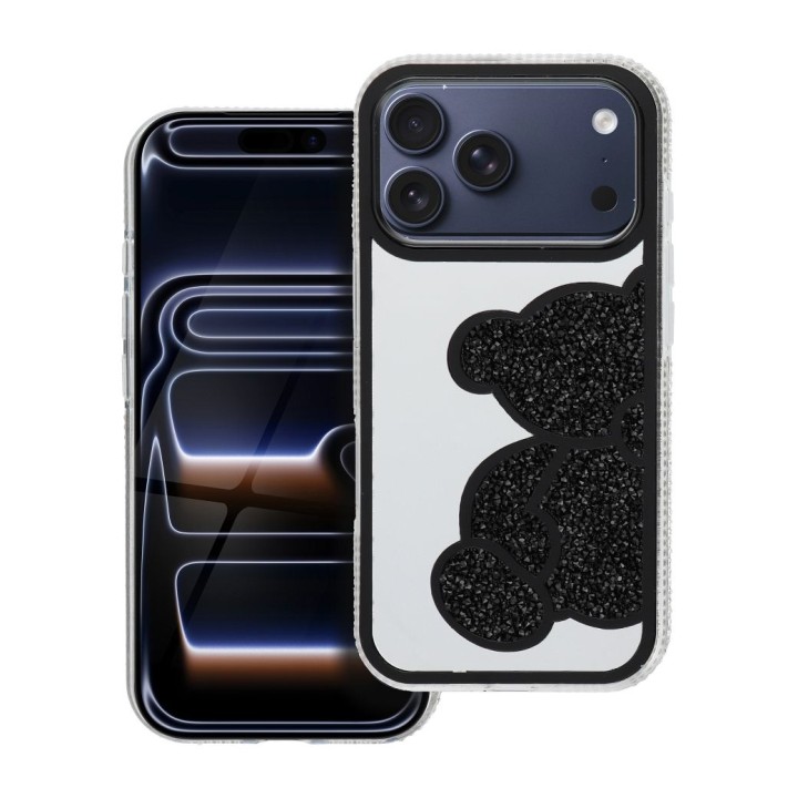 Чехол для iPhone 17 Pro / 18 Pro (low camera edge) Teddy Bear черный