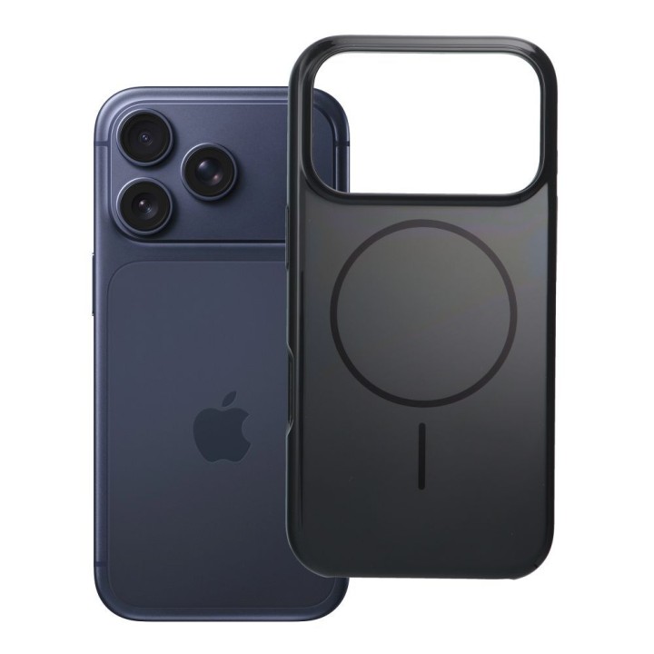 Чохол для iPhone 17 Pro / 18 Pro (low camera edge) Glossy Mag Cover сумісний із MagSafe чорний