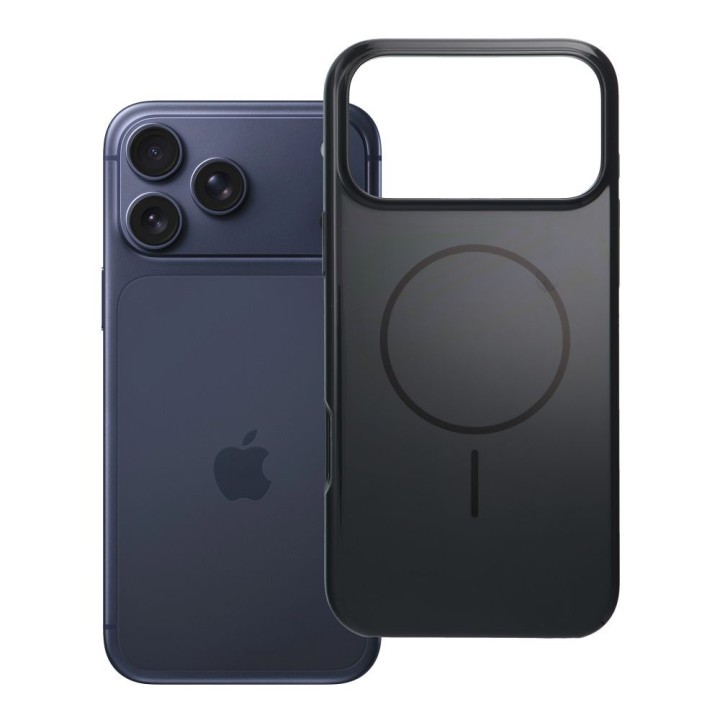 Чехол для iPhone 17 Pro Max / 18 Pro Max (low camera edge) Glossy Mag Cover совместимый с MagSafe черный