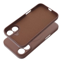 Etui na iPhone 17 AIR Silicone Mag Cover zgodne z MagSafe (camera protection) brązowy