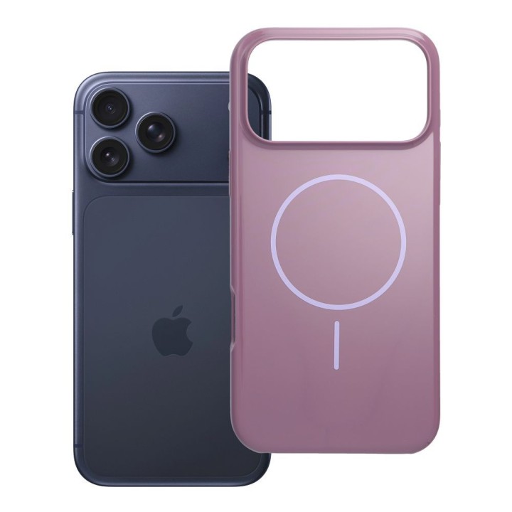 Чехол для iPhone 17 Pro Max / 18 Pro Max (low camera edge) Glossy Mag Cover совместимый с MagSafe фиолетовый