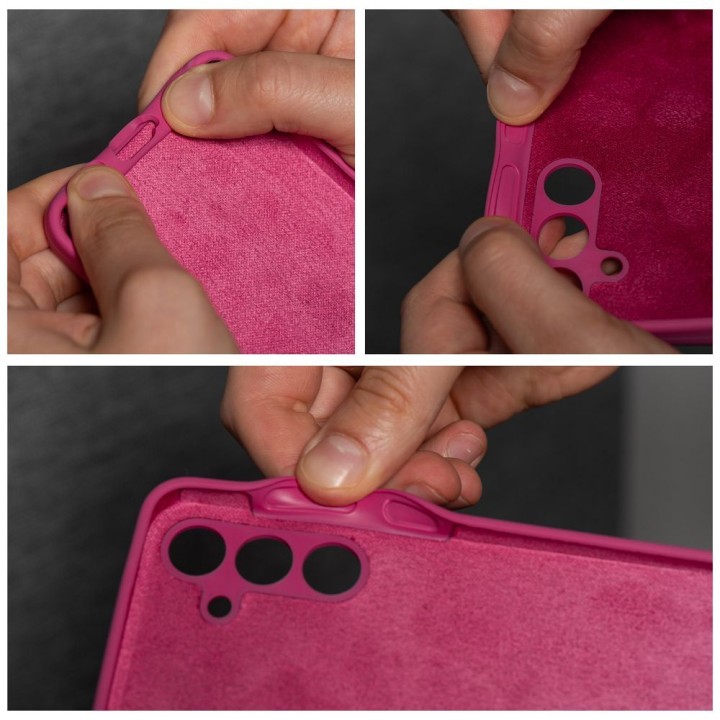 Etui na Honor 400 PRO Silicone 2mm (camera protection) różowe