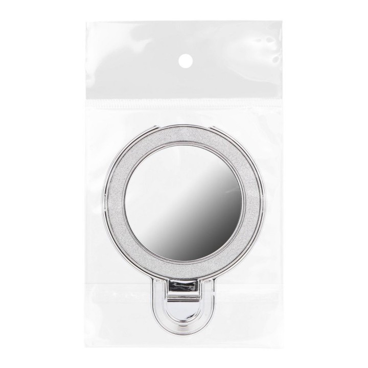 Stand for phone CIRCLE MIRROR - stick-on - silver