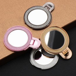 Stojak na telefon CIRCLE MIRROR - naklejany - złoty