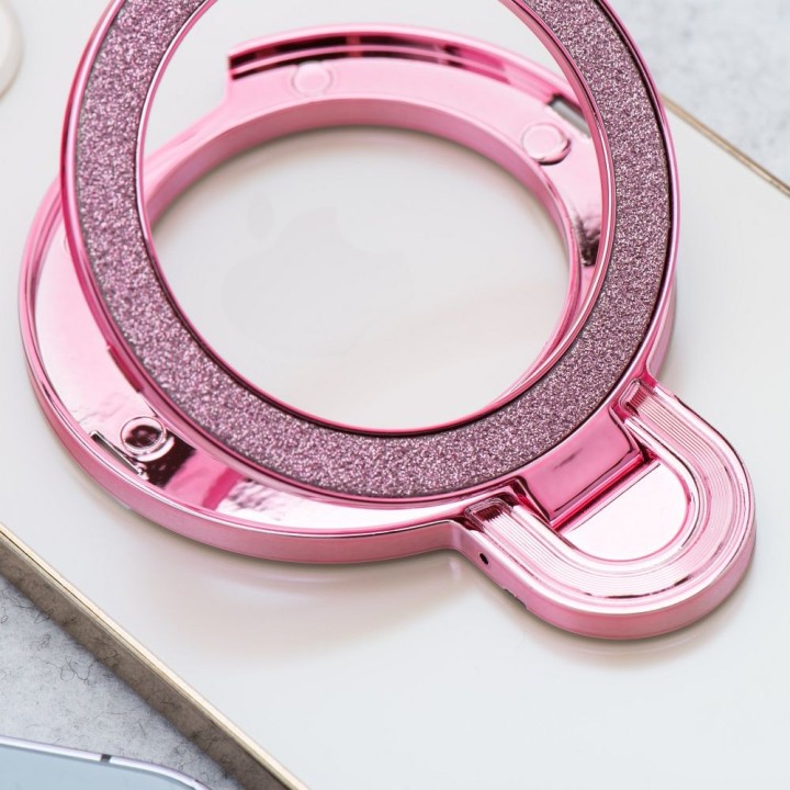 Stojak для телефона CIRCLE GLITTER - наклеиваемый - розовый