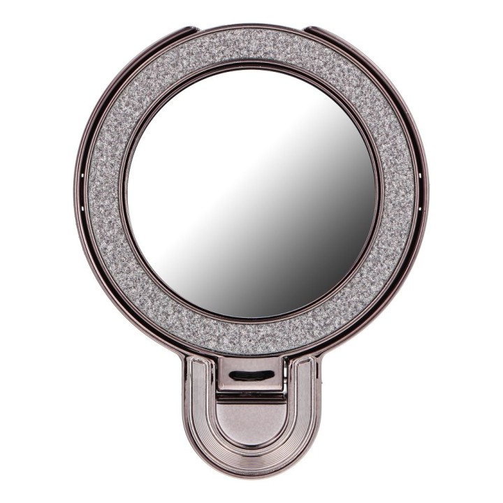 Stojak na telefon CIRCLE MIRROR - naklejany - czarny