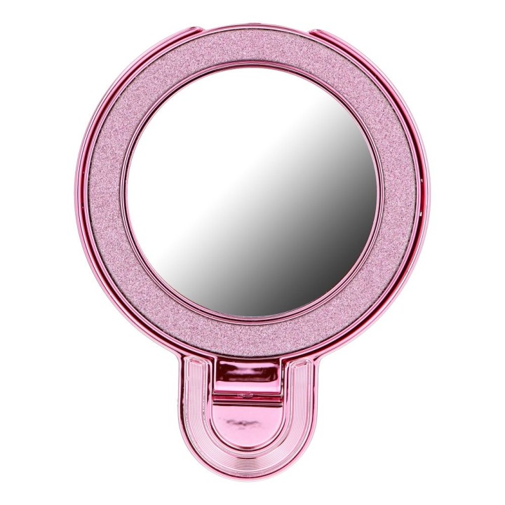 Stand for phone CIRCLE MIRROR - stick-on - pink