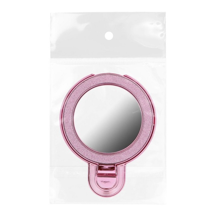 Stand for phone CIRCLE MIRROR - stick-on - pink