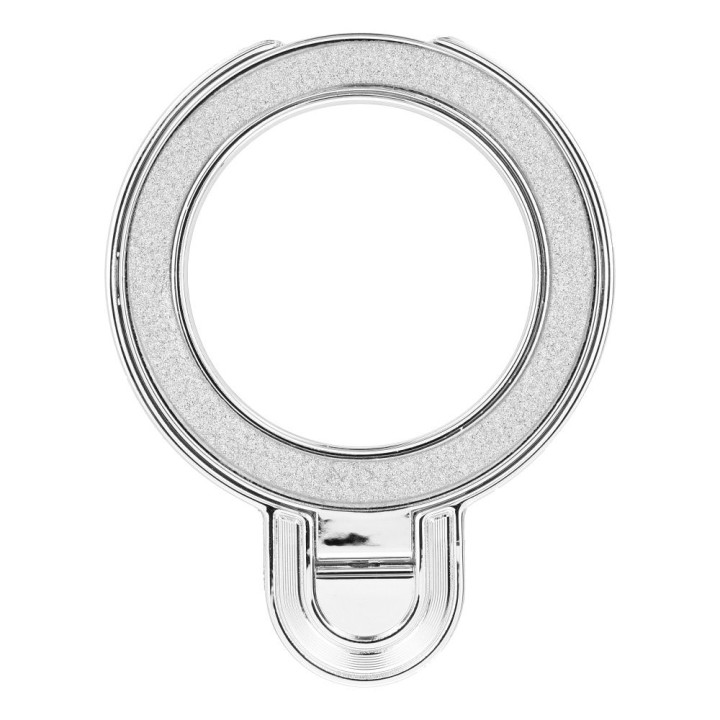 Stojak for phone CIRCLE GLITTER - stick-on - silver