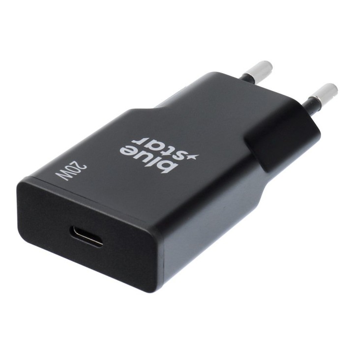Сетевое зарядное устройство для телефона Blue Star Slim GaN USB QC4.0 PD 3A 20W TFK-SC-20WPD черное