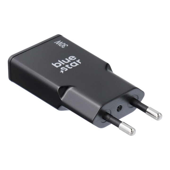 Wall charger for phone Blue Star Slim GaN 2 x USB C QC4.0 PD 3A 30W TFK-SC-30WCC black