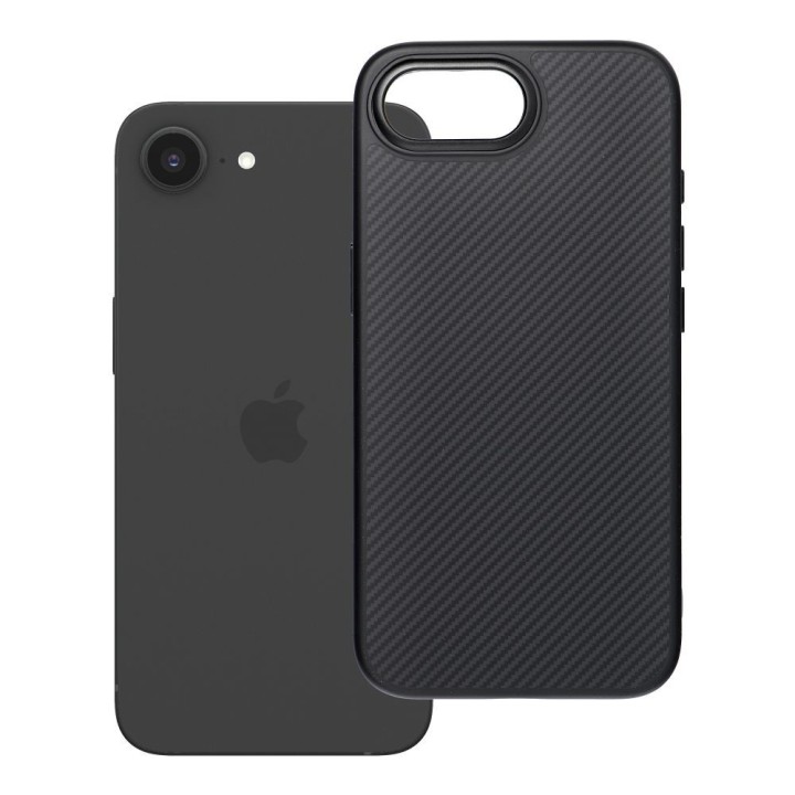 Case for iPhone 16e (SE 4 2025) / 17e Carbon Elite Mag Cover MagSafe compatible black