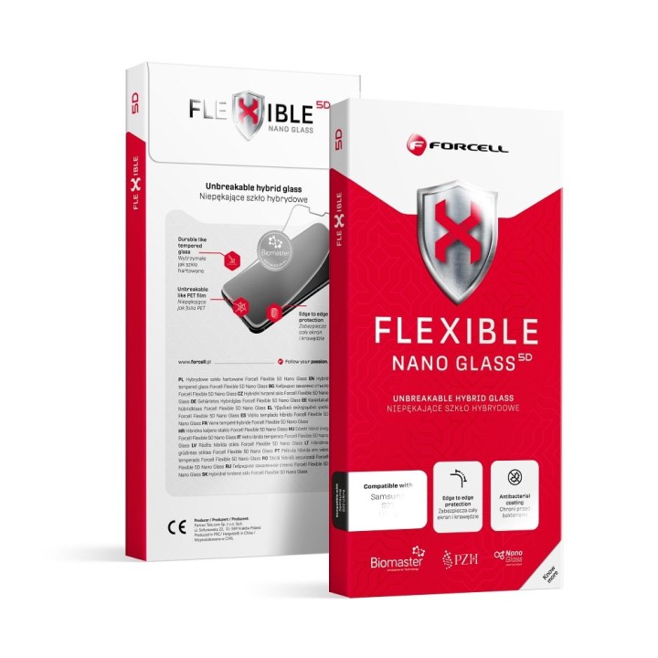 Скло гібридне 5D для iPhone 17 PRO MAX / 18 PRO MAX Forcell Flexible чорне