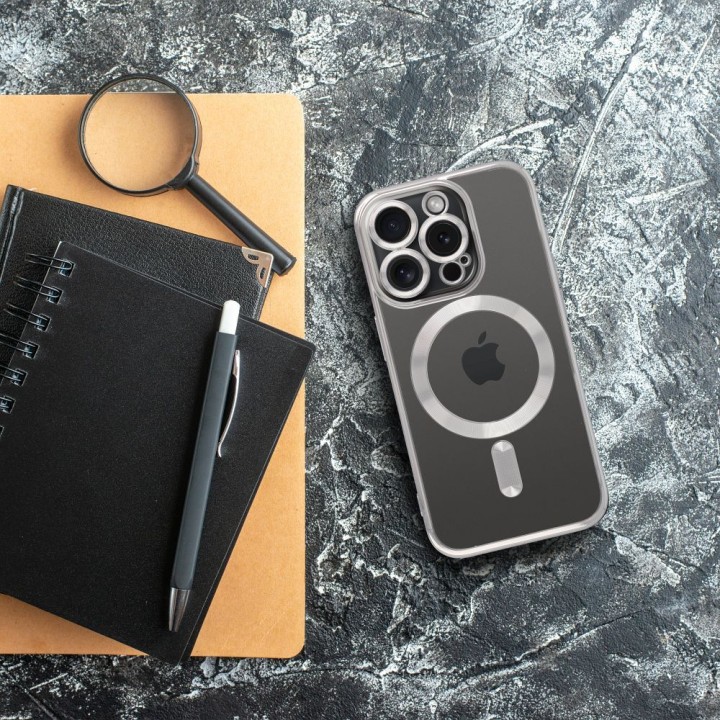 Case for iPhone 17 Electro Mag Cover MagSafe compatible silver