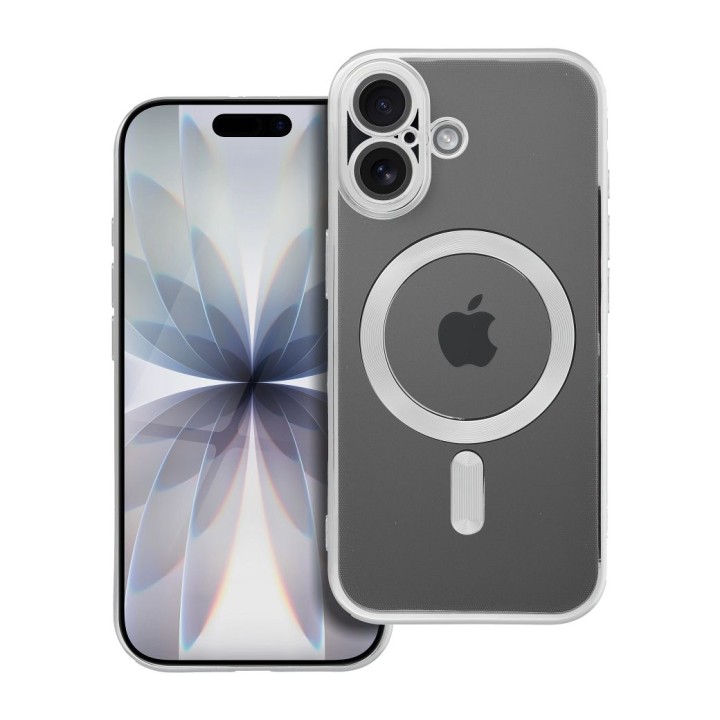 Case for iPhone 17 Electro Mag Cover compatible with MagSafe silver