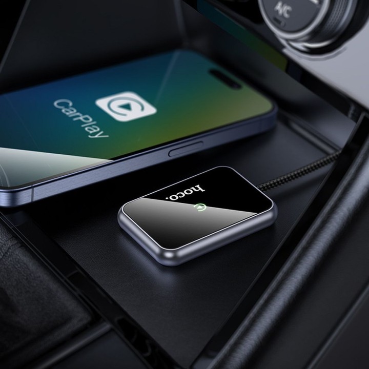 Bezprzewodowy adapter CarPlay Hoco USB A / USB C HU1 czarny