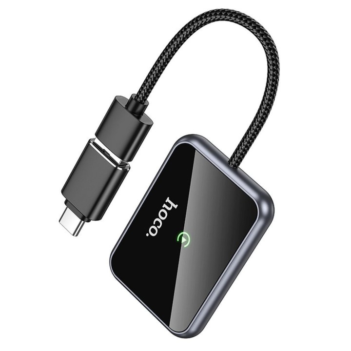 Бездротовий адаптер CarPlay Hoco USB A / USB C HU1 чорний