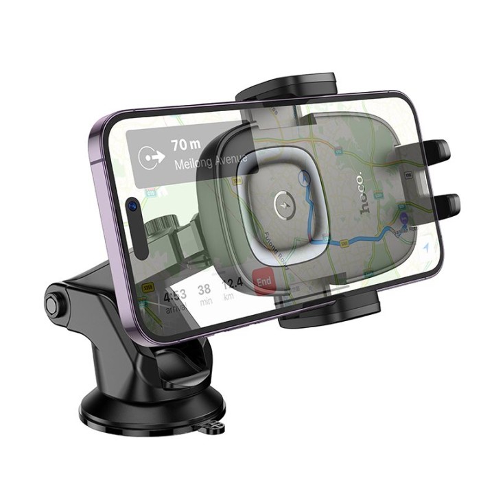 Car phone holder with wireless charging Hoco 15W for dashboard HW32 black