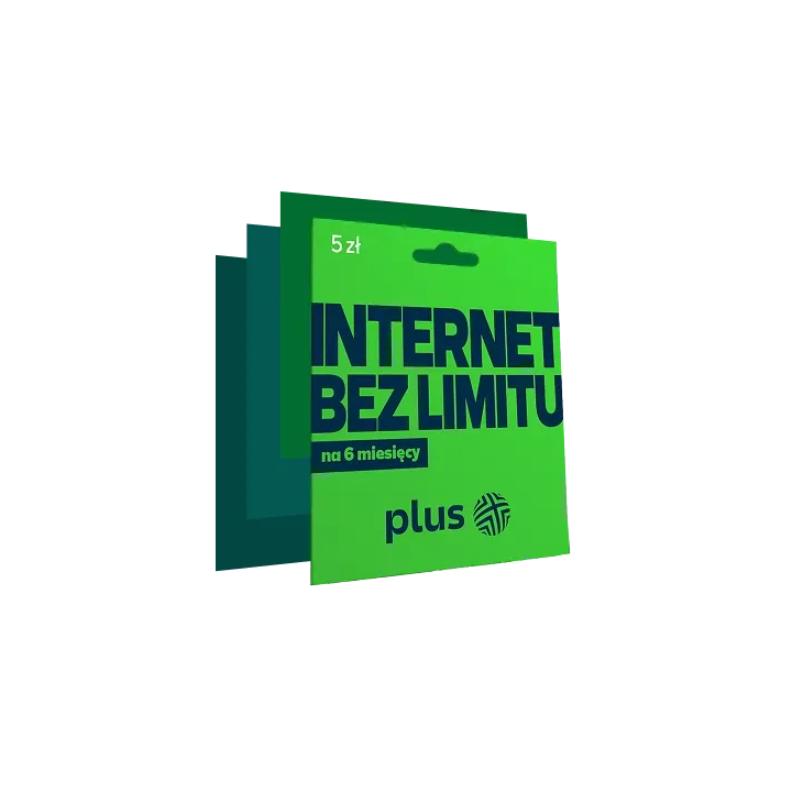 Стартовая SIM-карта PLUS 5 zł безлимитный интернет