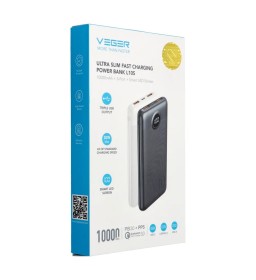 Зовнішній акумулятор (POWER BANK) VEGER L10S - 10 000mAh LCD Quick Charge PD 20W (W1105PD)