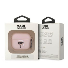 Чехол для наушников Karl Lagerfeld для Apple Airpods PRO (3D Sil NFT Karl) розовый