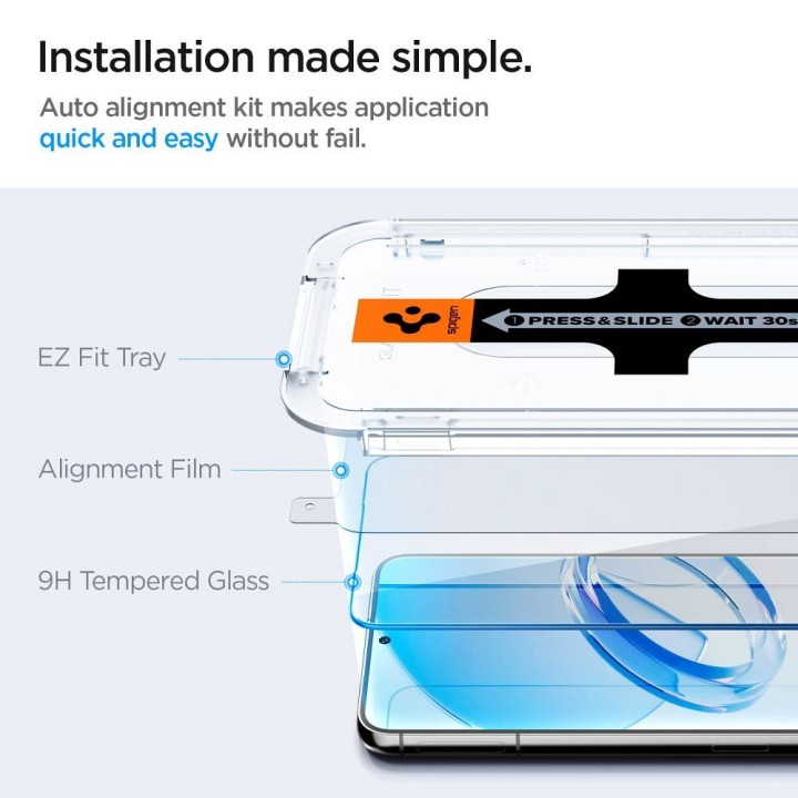 Szkło hartowane do Samsung S23 GLAS.TR"EZ FIT" 2-pack Spigen transparentne