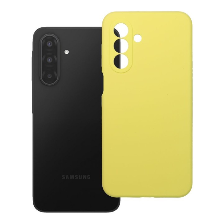 Чохол для Samsung A17 / A18 Silicone 2mm (camera protection) жовтий