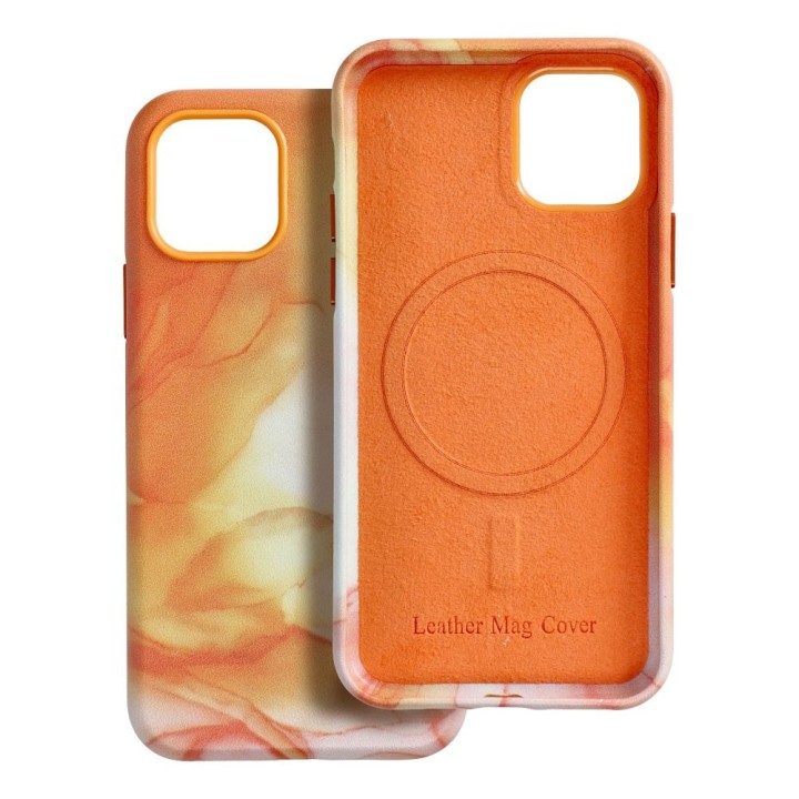 Чохол LEATHER MAG COVER, сумісний із MagSafe, для IPHONE 11 Pro orange splash