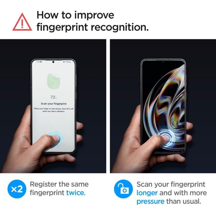Tempered glass for Samsung S23 GLAS.TR"EZ FIT" 2-pack Spigen transparent