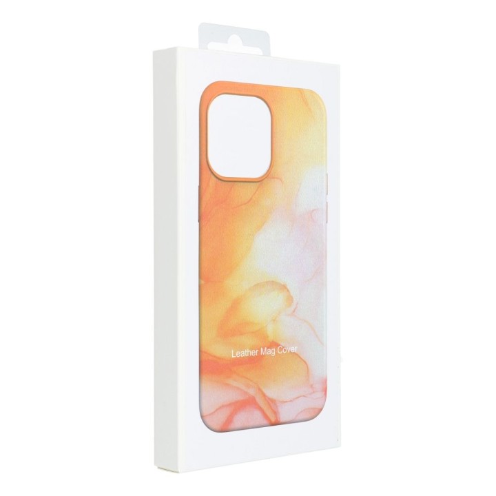 Чохол LEATHER MAG COVER, сумісний із MagSafe, для IPHONE 11 Pro orange splash