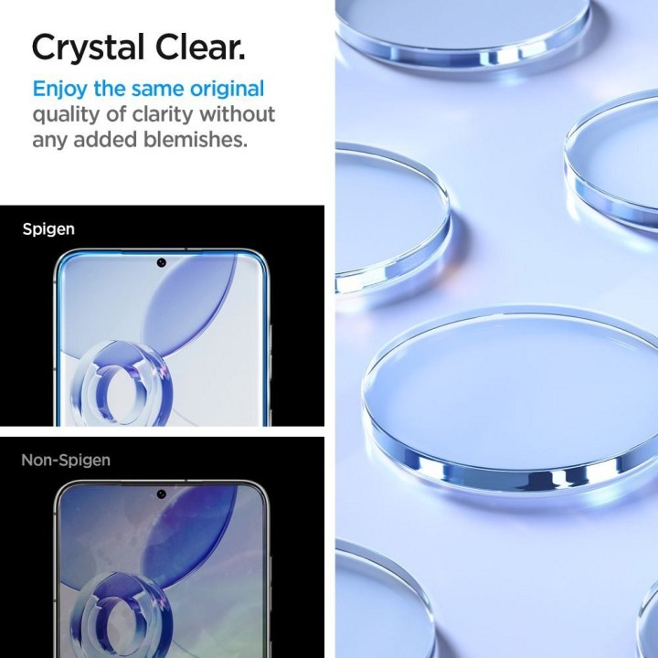 Загартоване скло для Samsung S23 GLAS.TR"EZ FIT" 2-pack Spigen прозоре