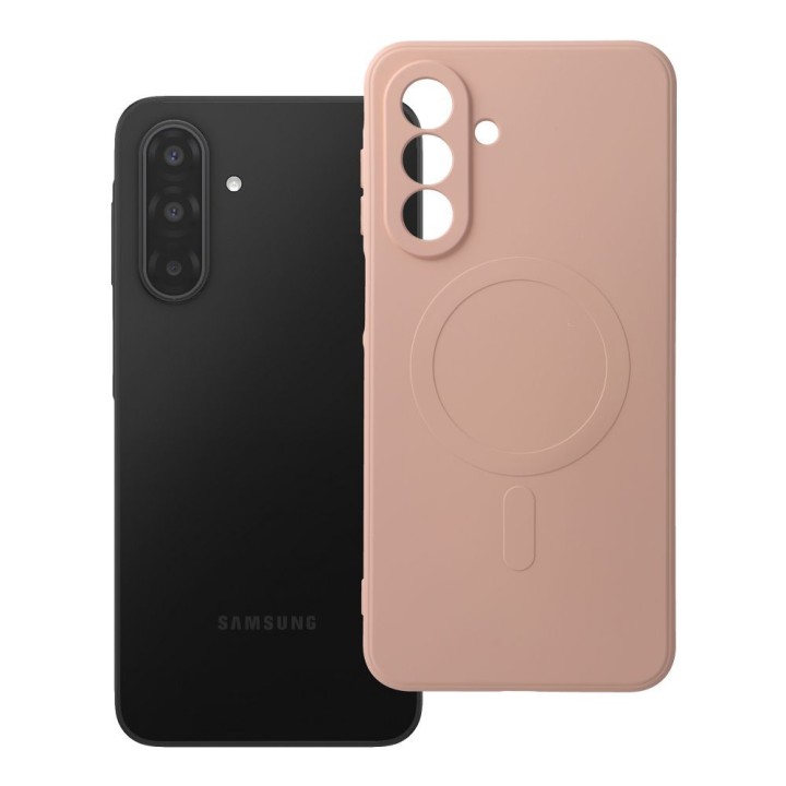 Чехол для Samsung A17 / A18 Silicone Mag Cover совместимый с MagSafe (camera protection) розовый