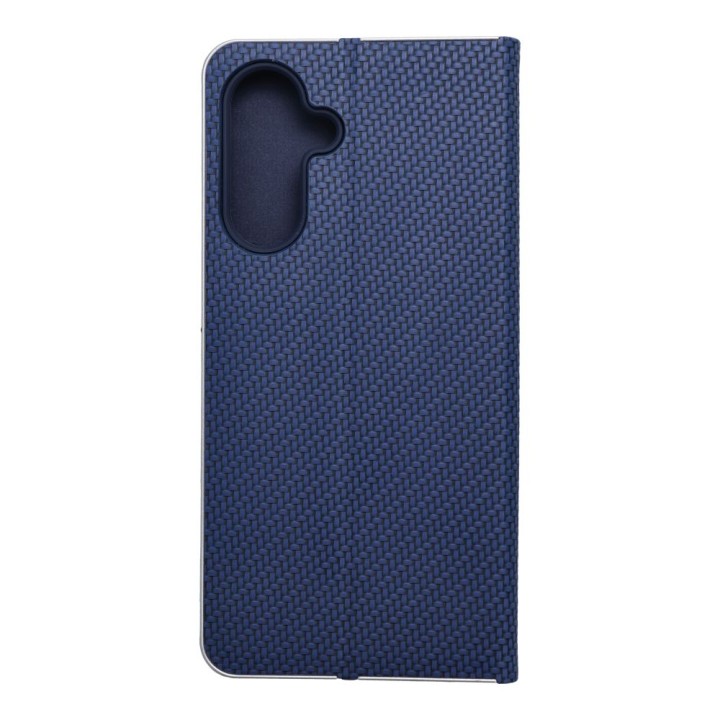 Чехол с клапаном для Samsung A17 Luna Book Carbon синий