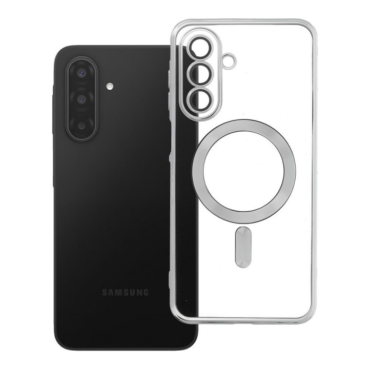 Case for Samsung A17 / A18 Electro Mag Cover compatible with MagSafe silver