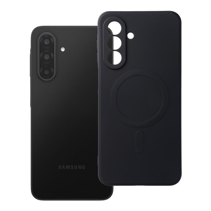 Чохол для Samsung A17 / A18 Silicone Mag Cover сумісний із MagSafe (camera protection) чорний