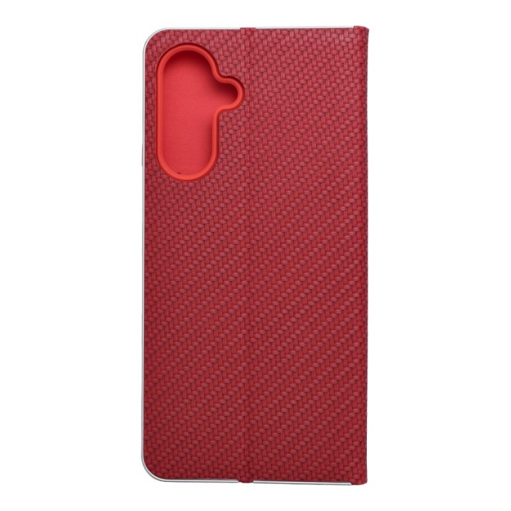 Flip case for Samsung A17 Luna Book Carbon red