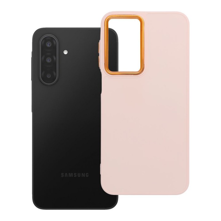 Чохол для Samsung A17 / A18 Frame пудрово-рожевий