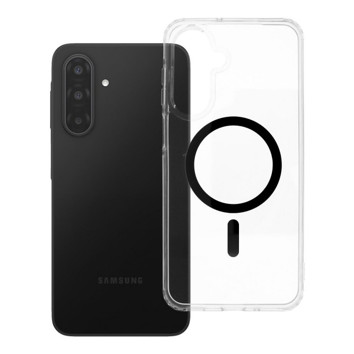 Case for Samsung A17 / A18 Drop Glue Colorful Ring Mag Cover compatible with MagSafe black