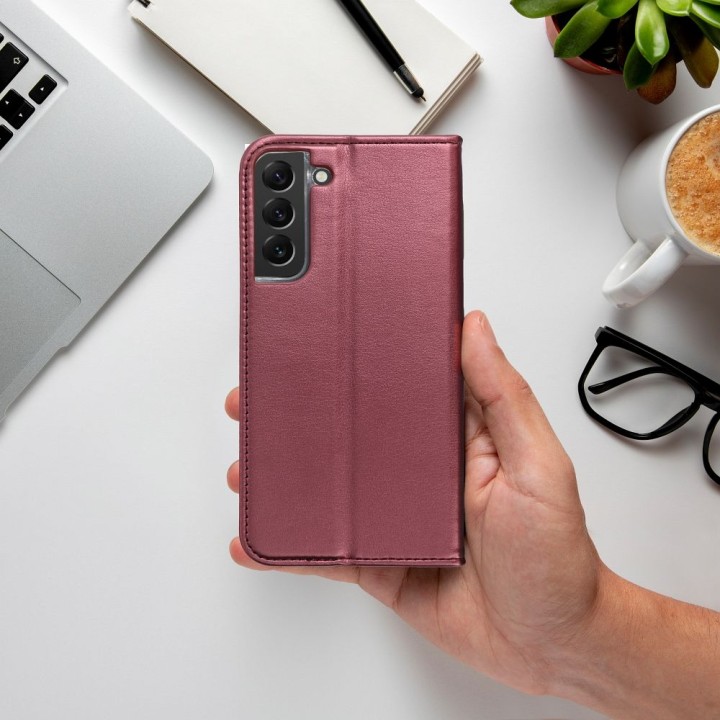 Flip case for Samsung A14 4G / A14 5G Smart Magneto burgundy